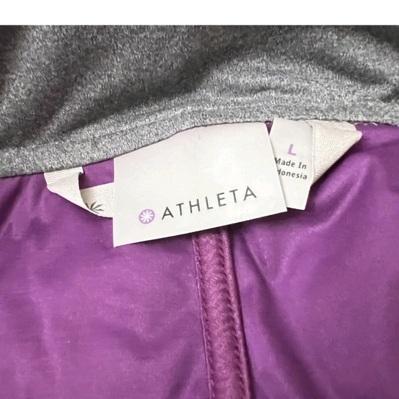 Athleta Limber convertible 2 In 1 Goose down jacket Grey Womens Large - Picture 8 of 8